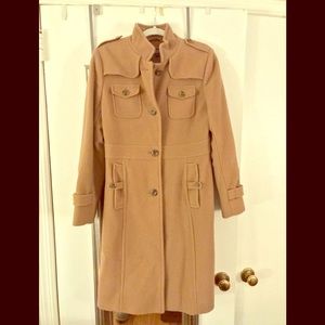 Camel/brown/tan wool utility jacket